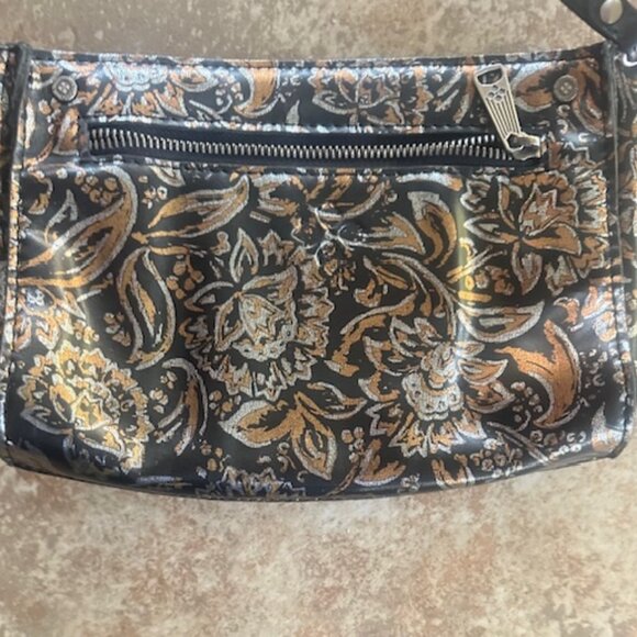 Patricia Nash TURATI SMALL TOP ZIP TRI-METALLIC Crossbody - Picture 1 of 8